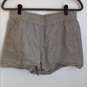 J. Crew Sparkly Grey Linen Blend Shorts Sz 6